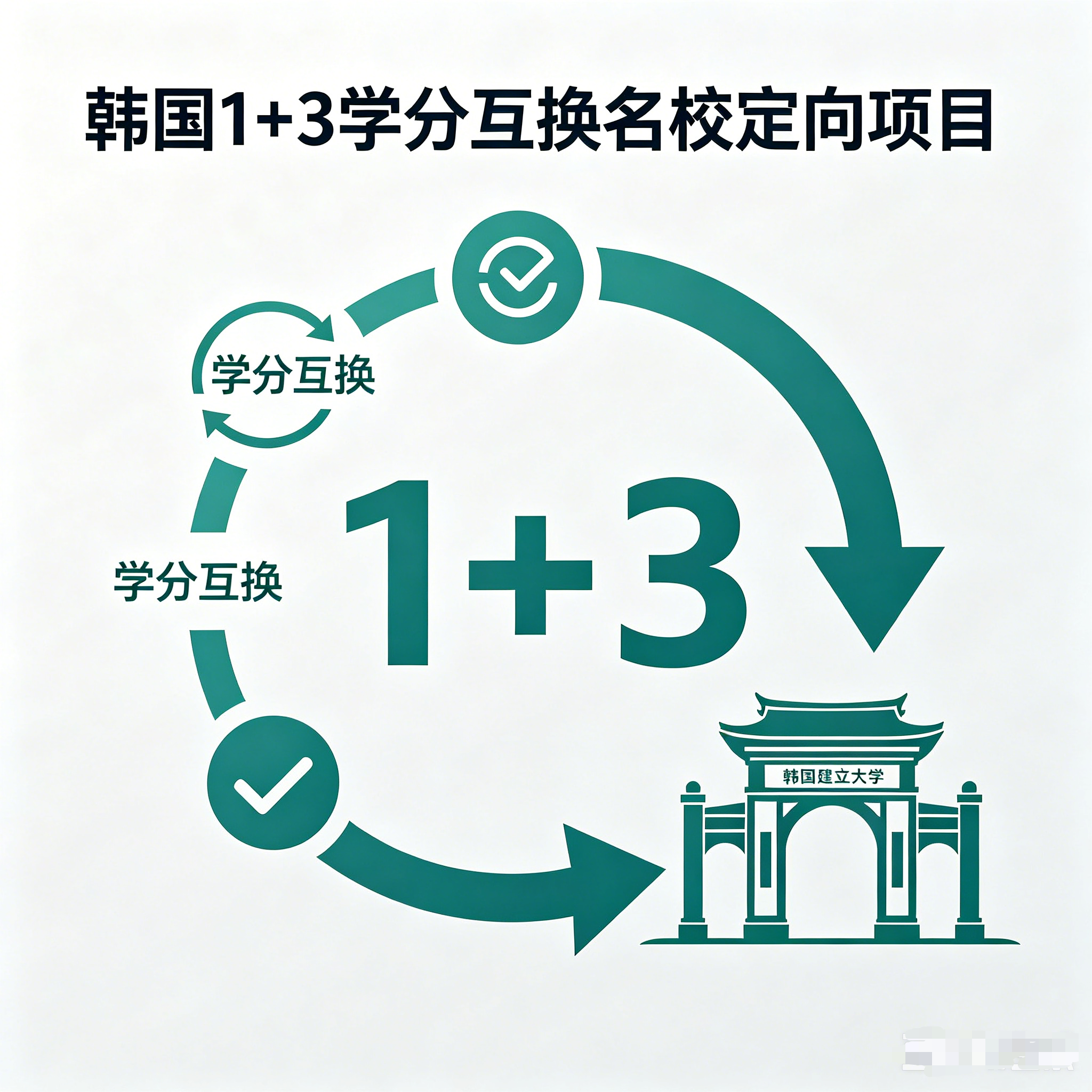 浙江韩国留学1+3学分互换项目（名校定向）